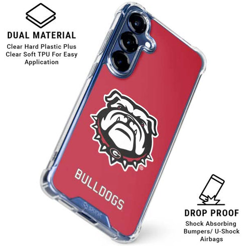 University of Georgia Bulldogs Logo Galaxy S25 Clear Case